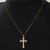 European and American style pendant Middle Eastern style unique design micro-painted colored zircon lip chain cross necklace